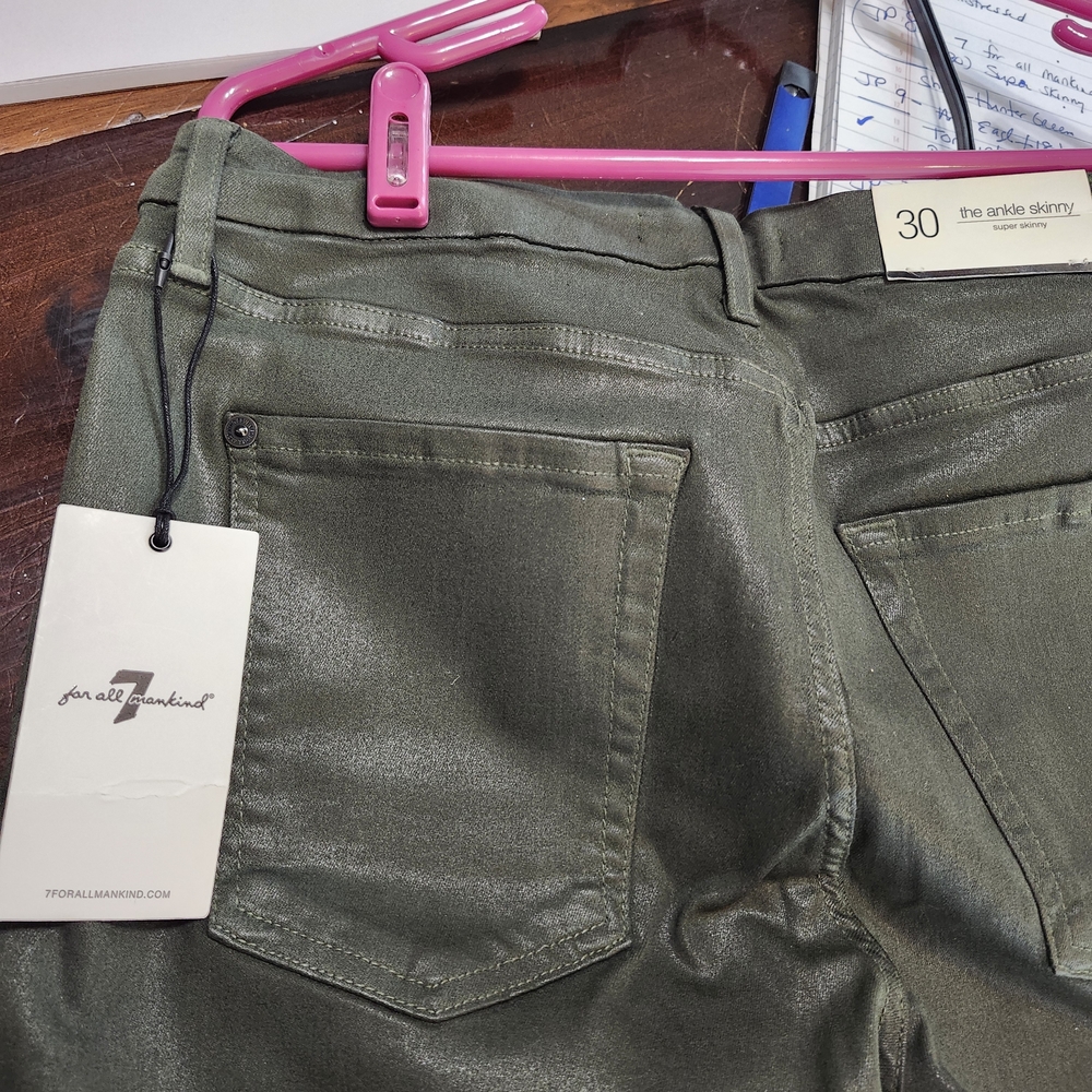 7 For All Mankind Women's Olive Ankle Jeans
